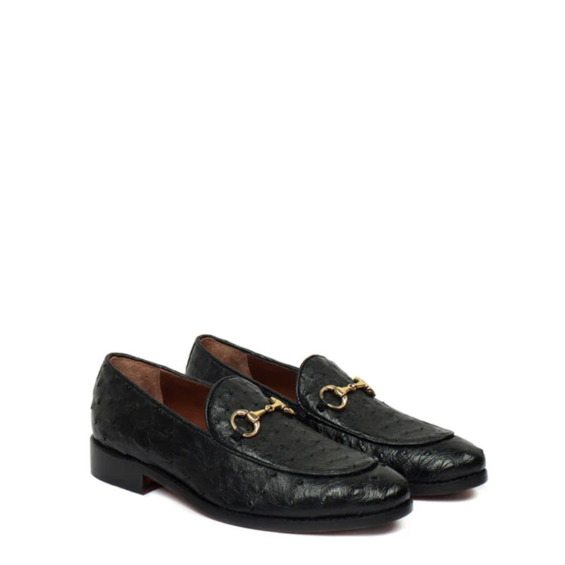 Men Solid Leather Slip-On Green Loafer Shoe