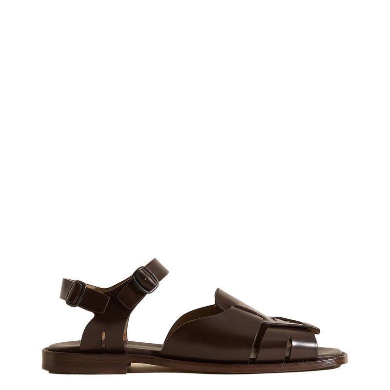 Men's Square-Toe Brown  Fisherman Sandal