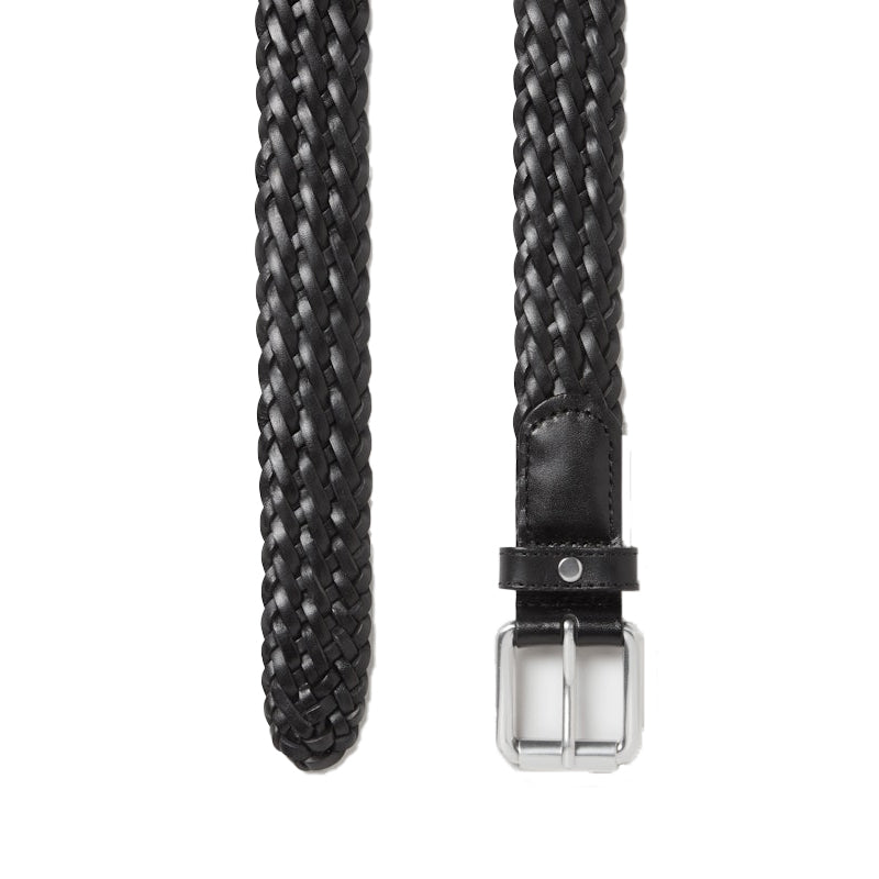 Men Pliancy Leather Braided Belt