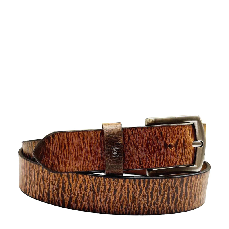 Ruvida Leather Belt Dark Brown