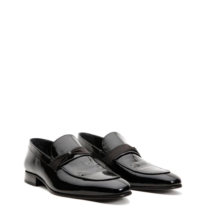 Black Patent Party Loafer for Men