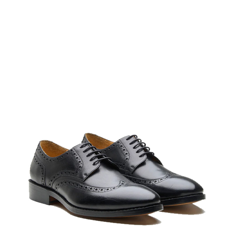 Men Wingtip Leather Formal Derby Shoe
