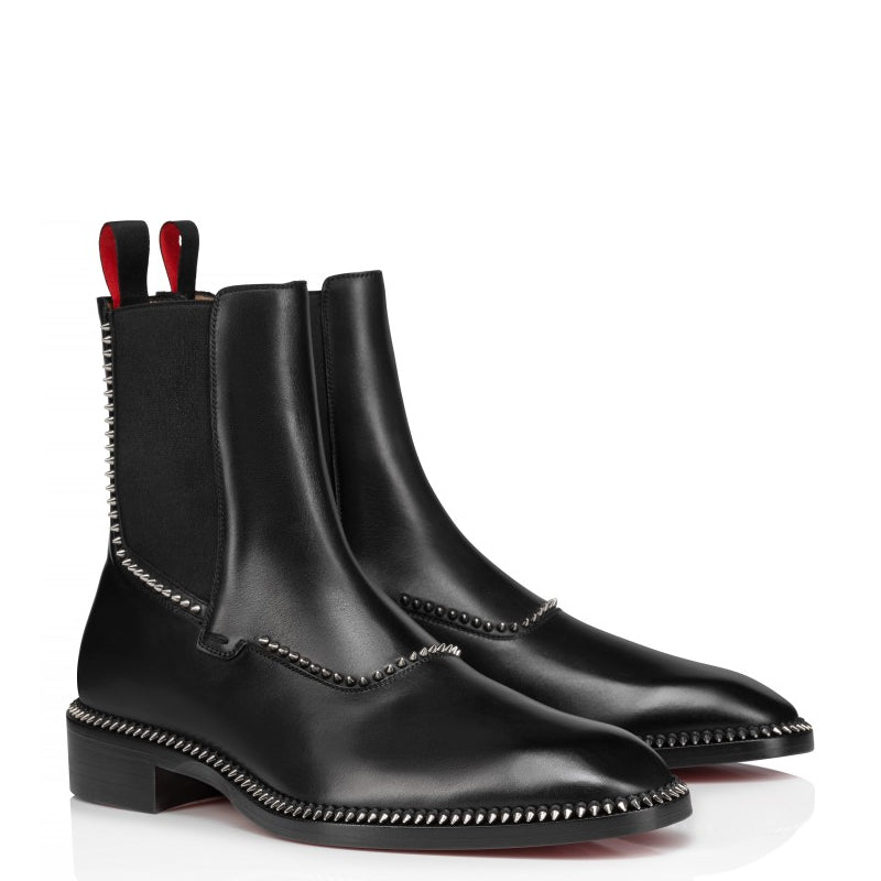 Studded Leather Chelsea Boots For Men