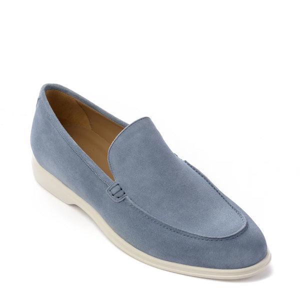 Premium Suede Leather Loafer For Men - Blue