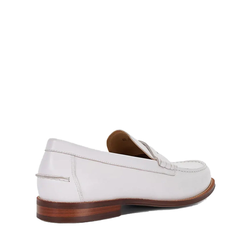 Leather Penny Trim Loafers For Men