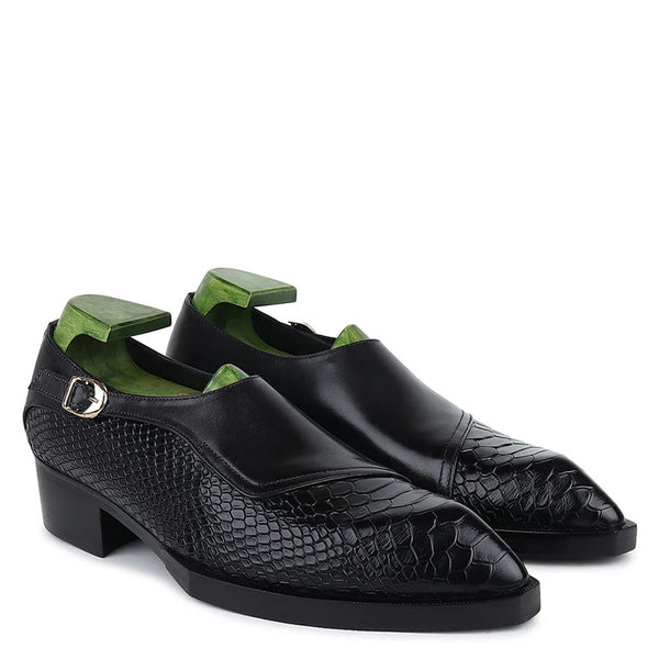 Luxury Design Handmade Leather Single Monk Shoe