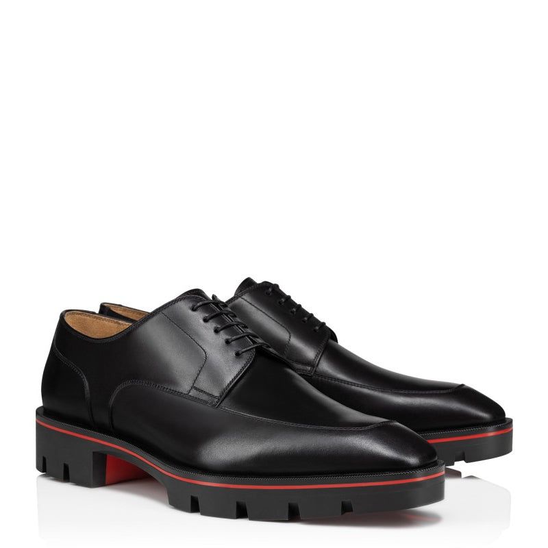 Leather Lace-Up Derby Oxford Shoes For Men