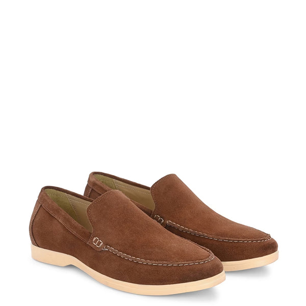 Suede Leather Moccasin Loafer Shoe For men - Brown