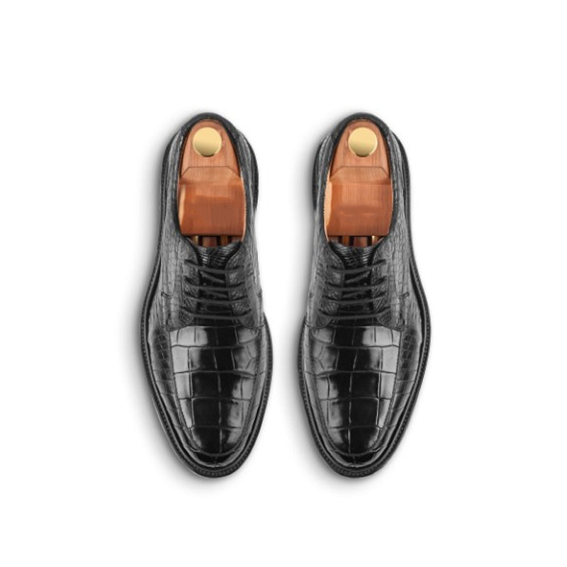 Premium Leather Textured Derby Shoes