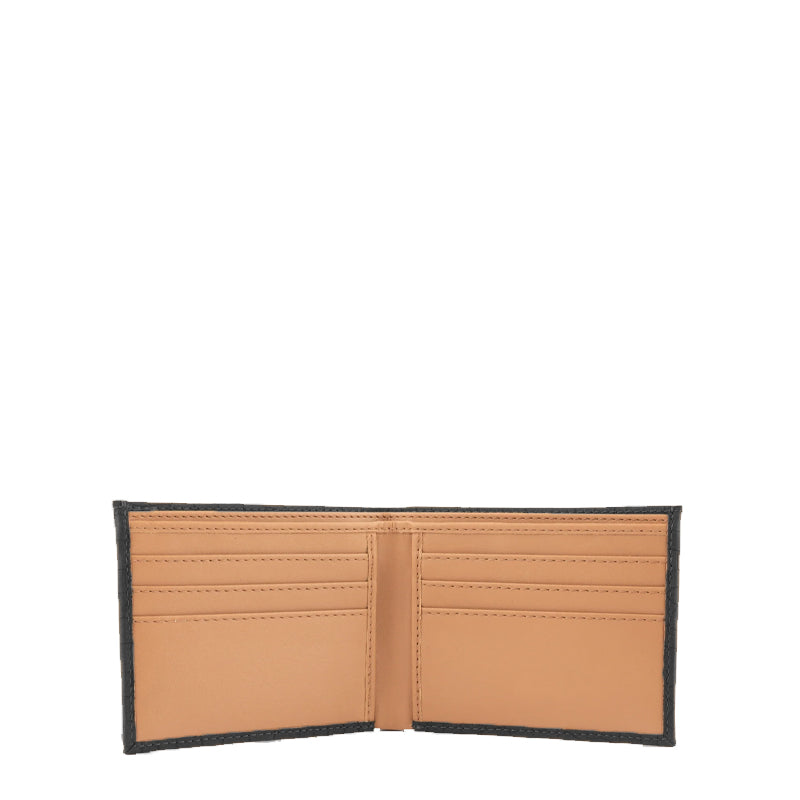 Croc Leather Bifold Peach Wallet