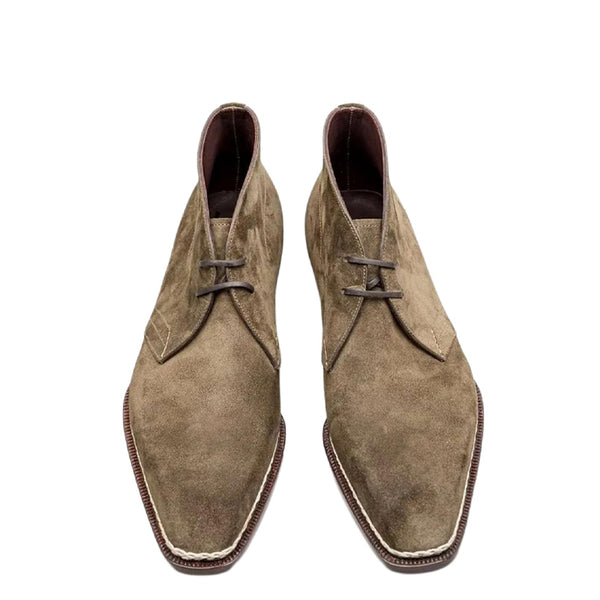 Men Suede Leather Stich Chukkas Boot