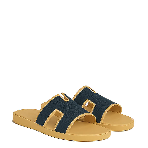 Haven Textured H Style Dual Slip On in Canvas - Canvas Blue / Beige