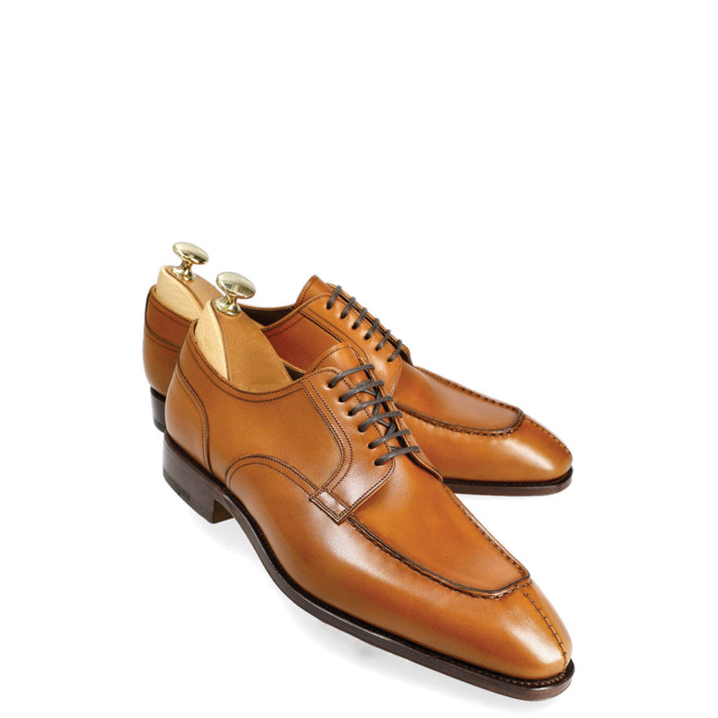 Classic Design Split Toe Leather Derby Shoe Burgundy