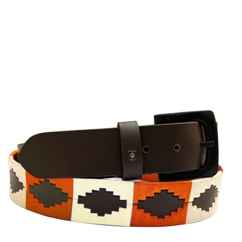 Premium Stile Polo Leather Black Buckle Belt