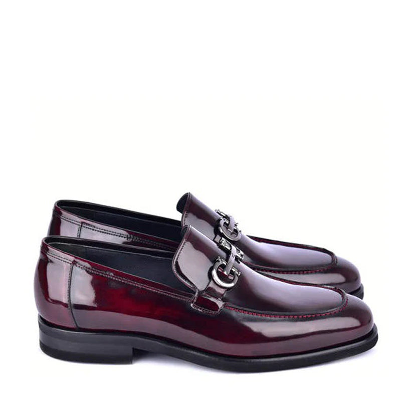 Marble Calf Leather Formal Loafers