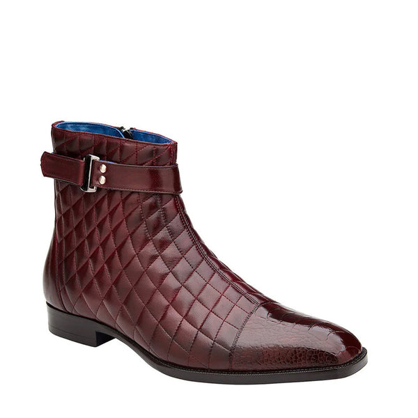 Belvedere Caiman Ankle Boot - Wine