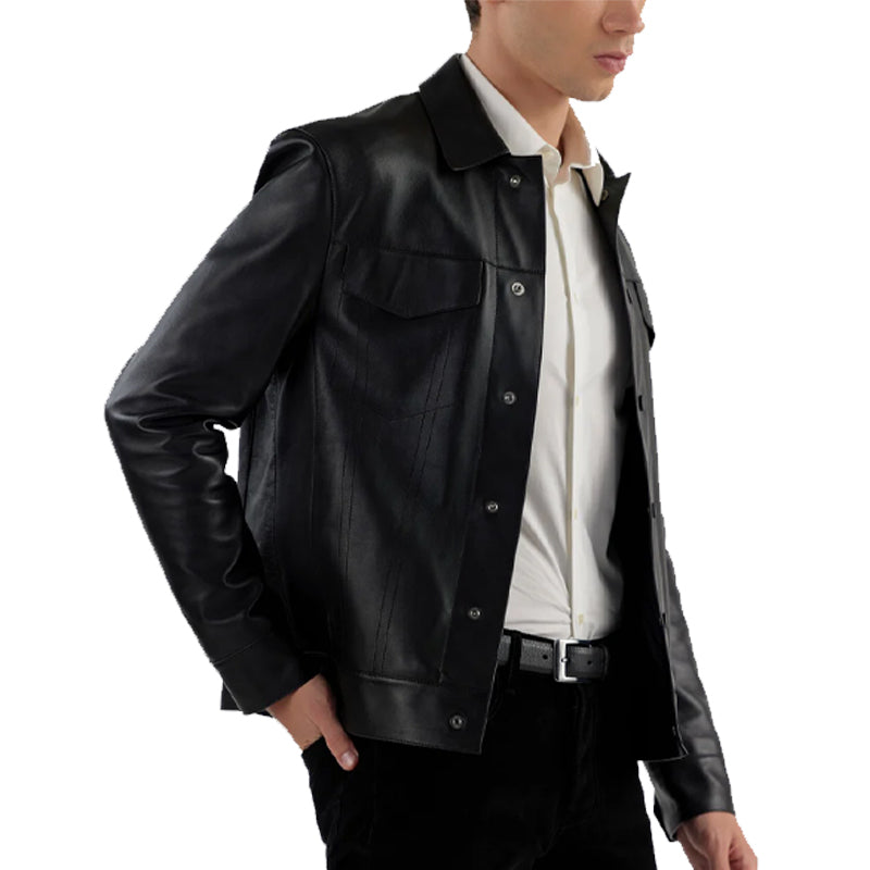 Black Dwayne Leather Jacket