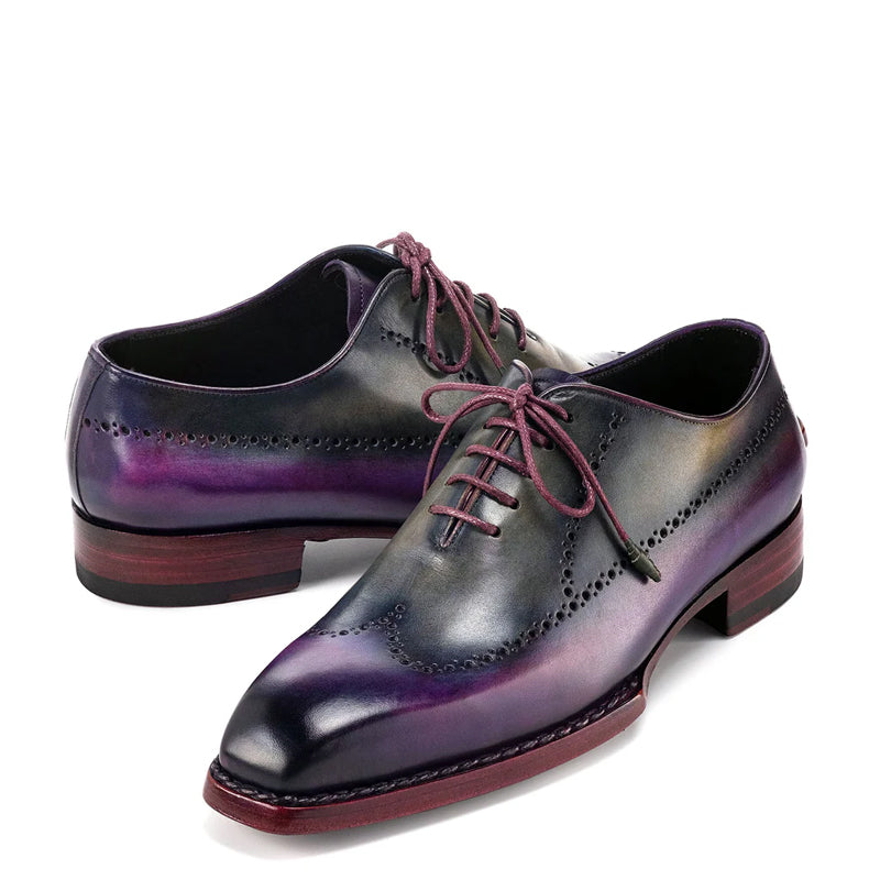 Leather Wingtip Lace-Up Oxford Shoes