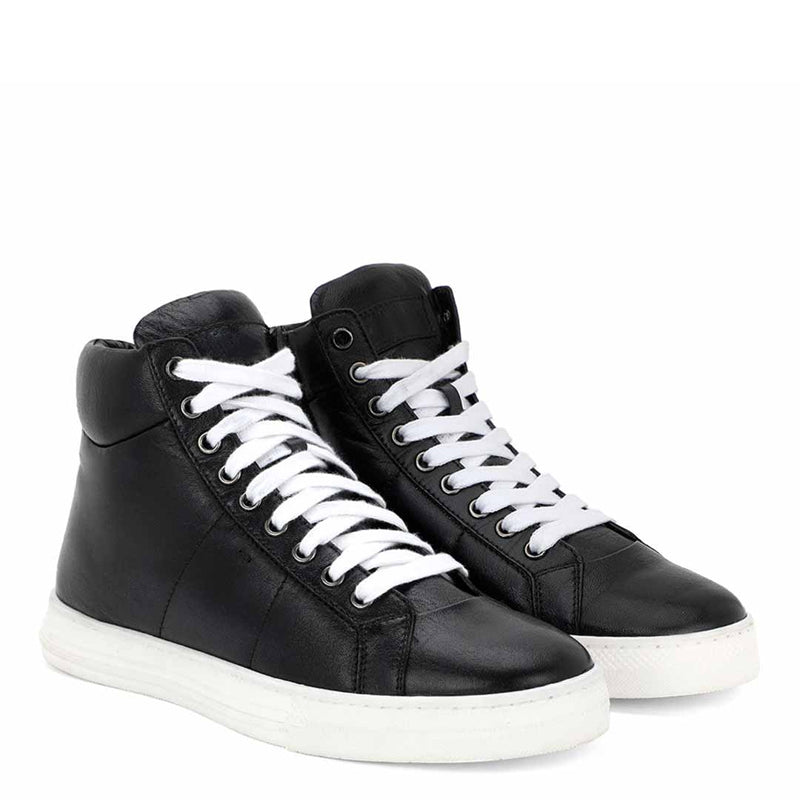 Men Lace-Up Leather Handcrafted Sneakers