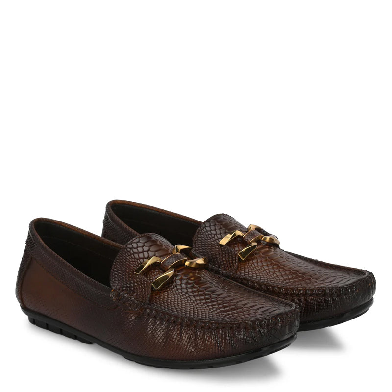 Premium Leather Buckled Loafers For Men