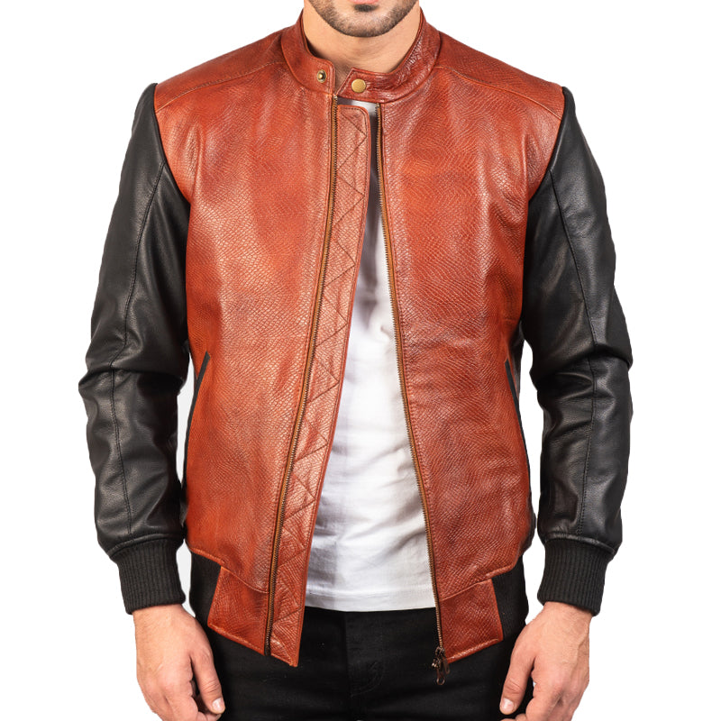 Avan Leather Bomber Jacket For Men