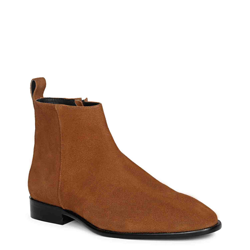 Suede Leather Mid-Top Chelsea Boots