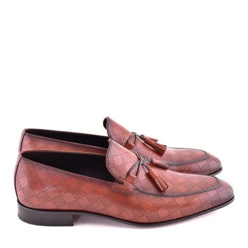 Tassel-Trimmed Calfskin Loafers