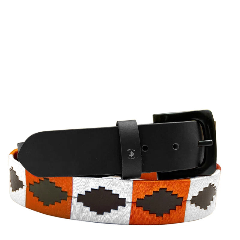 Stile Polo Casual Leather Silver Buckle Belt