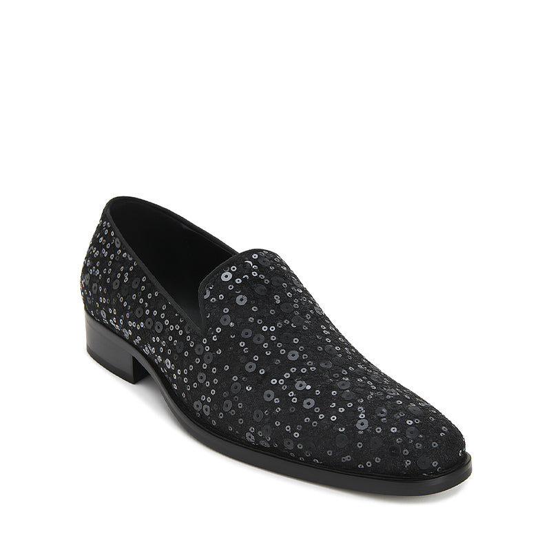 Men s Black Sequin Loafer