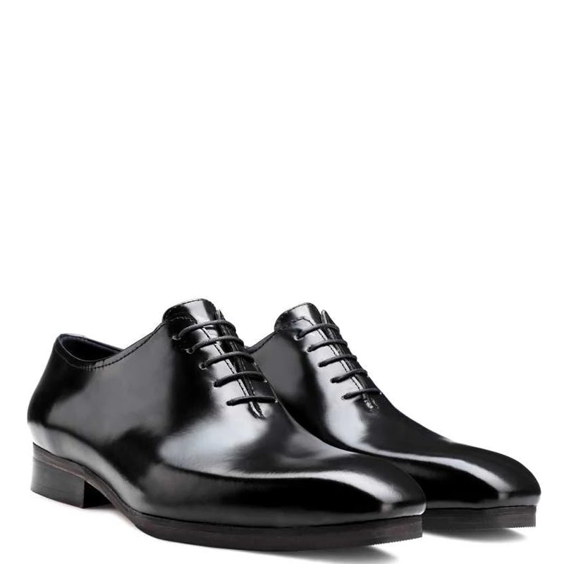 Patent Wholecut Shiny Leather Oxford Black Shoe hover image