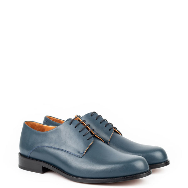 Leather Polished Plain Italian Derby Shoe