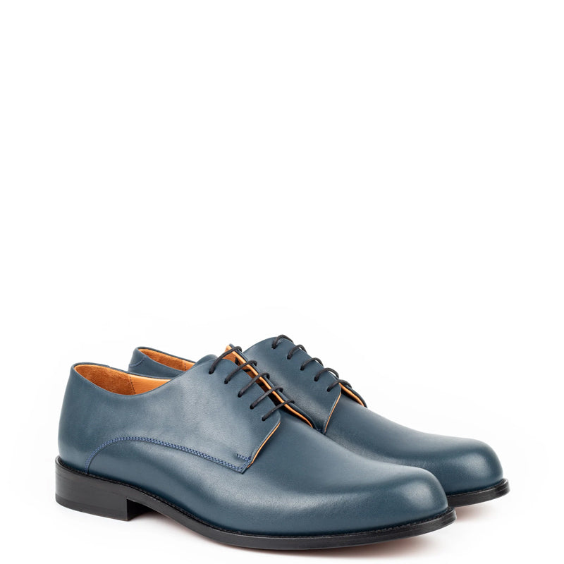 Leather Polished Plain Italian Derby Shoe