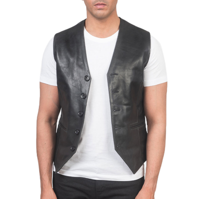 Auden Leather Vest For Men