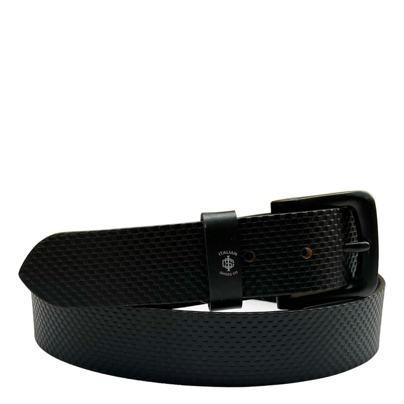 Pliancy Linee Black Leather Belt