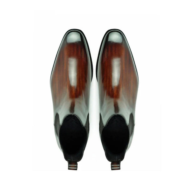 Patina Leather Chelsea Boot For Men
