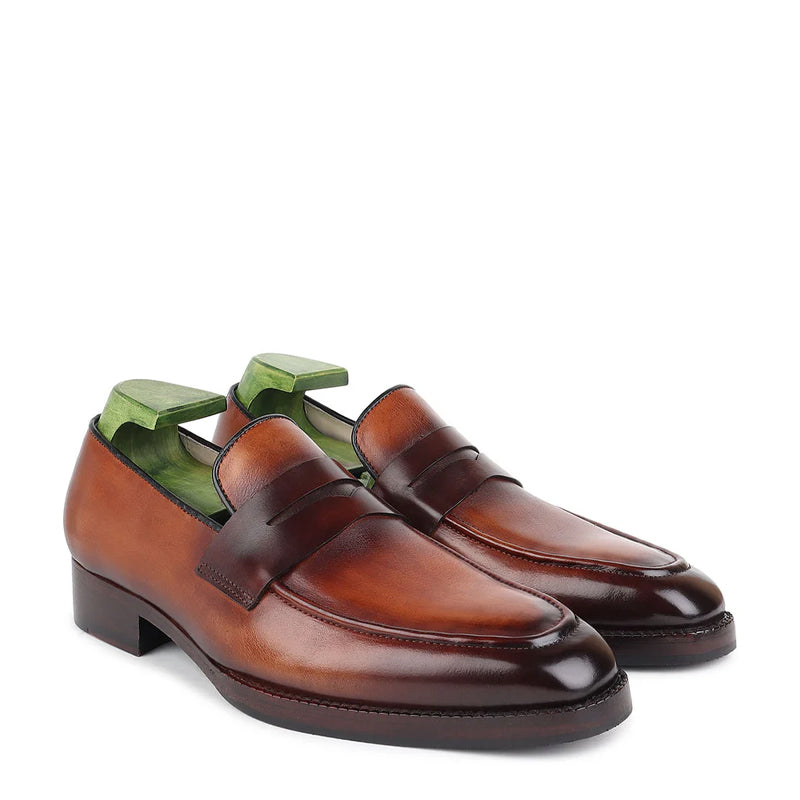 Patina Classic Square Penny Leather Loafers