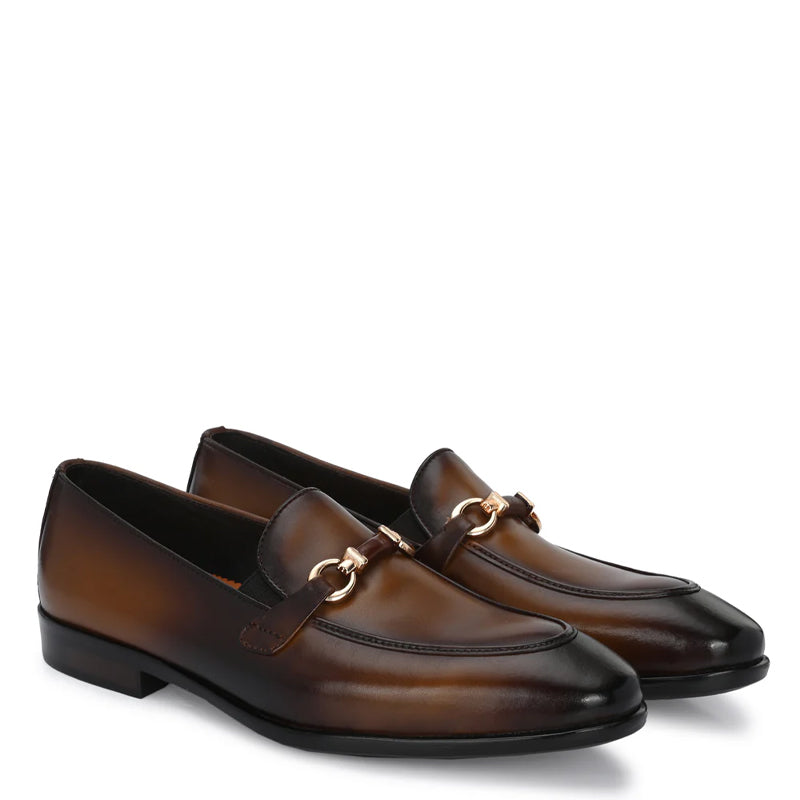 Penny Slip-On Leather Buckled Loafers