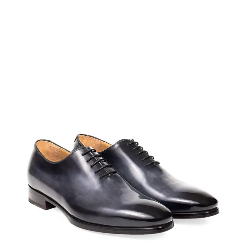 Classic Plain Solid Shiny Leather Oxford Shoes