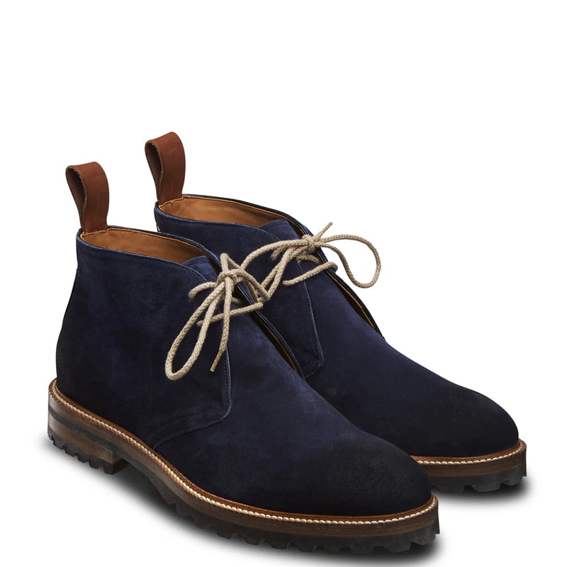 Suede Handmade Lace-Up Leather Chukkas Boots