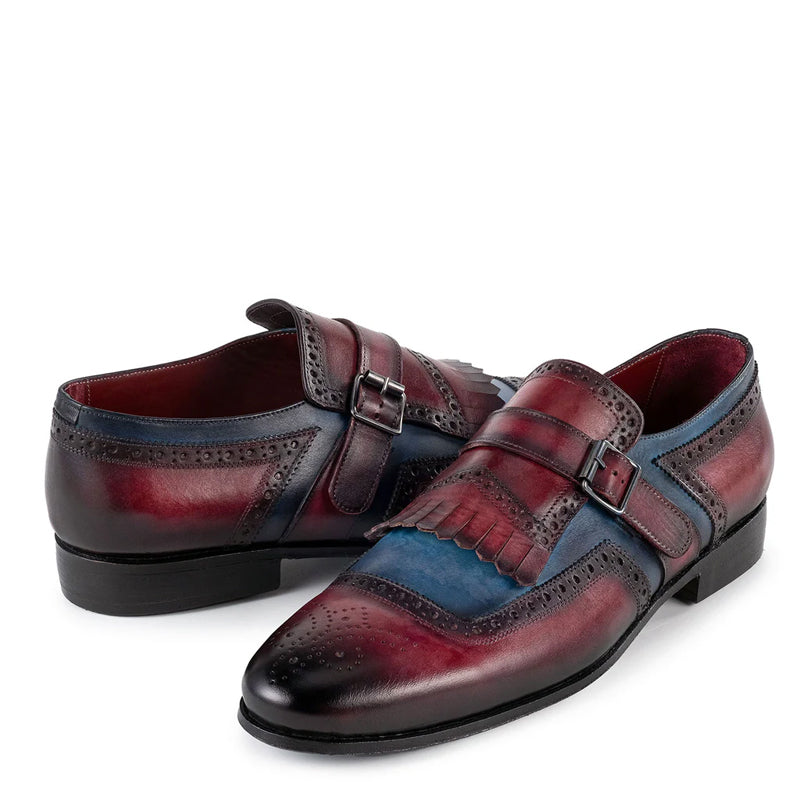 Leather Single Monkstrap Shoes For Men