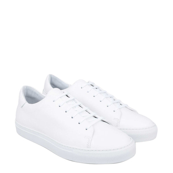 Vegan Leather Low Top Sneakers - White