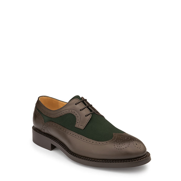 Men s Wingtip Duo Texture Lace up Brogues