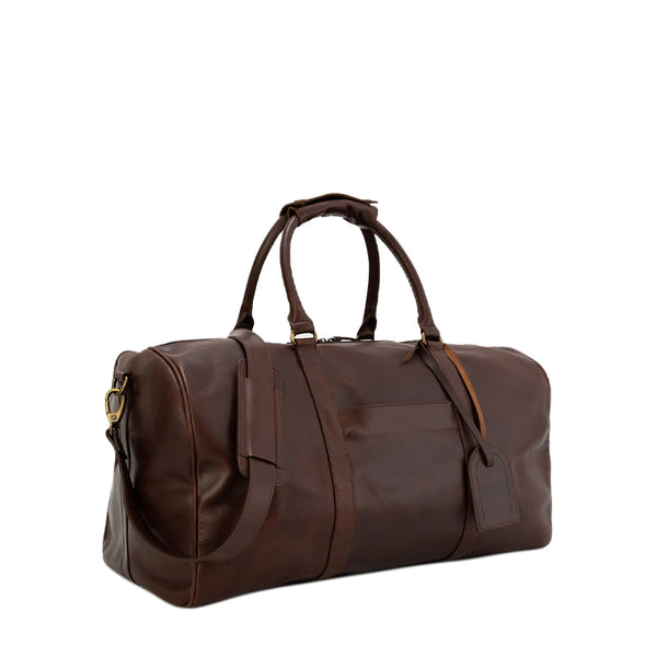 Darrio Leather Duffle Bag - Vintage Brown