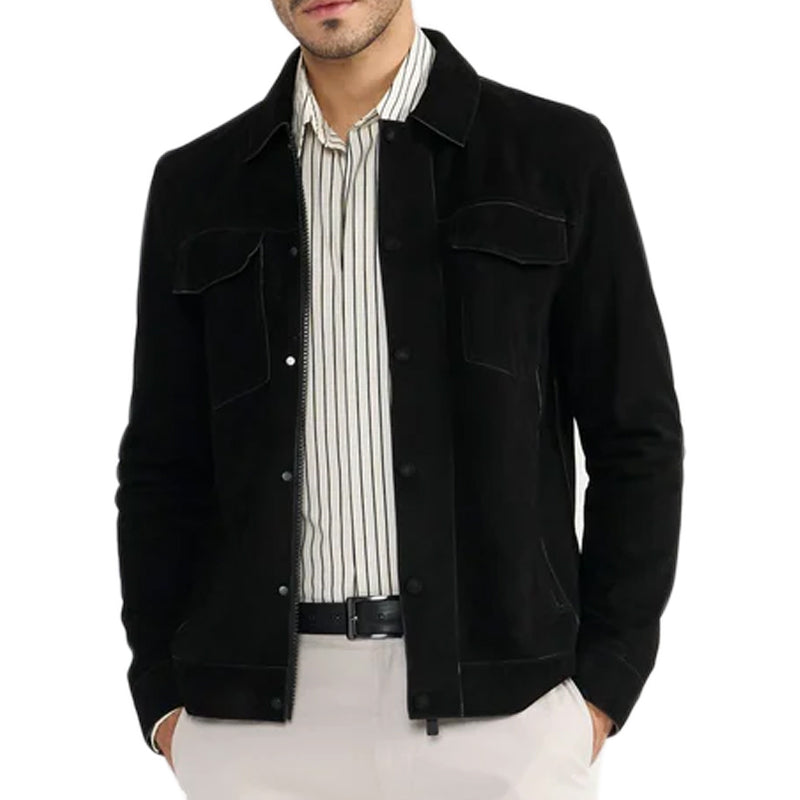 Men Western Leather Black Jackets