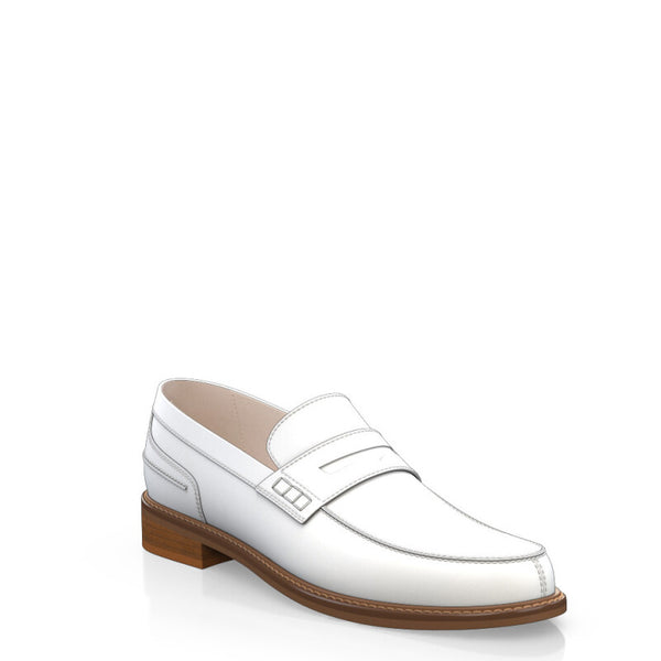 Prime Leather Slip On Loafers - White