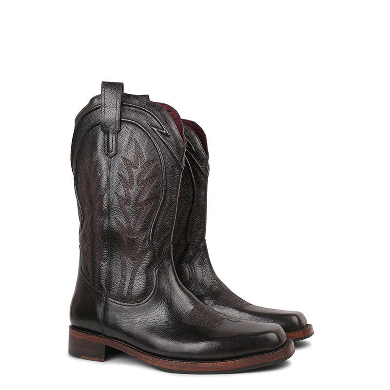 Premium Leather Long Zipper Cowboy Boots