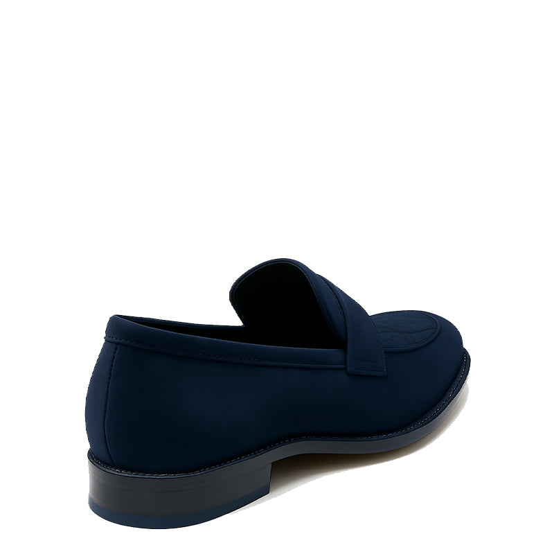 Suede Royale Leather Printed Black Loafer