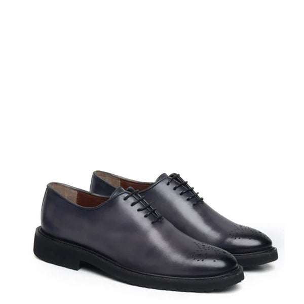 Men Wholecut Lace UP Leather Oxford Tan Shoe