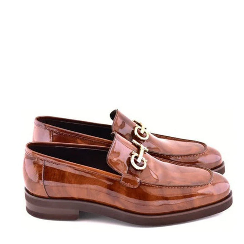 Marble Calf Leather Formal Loafers