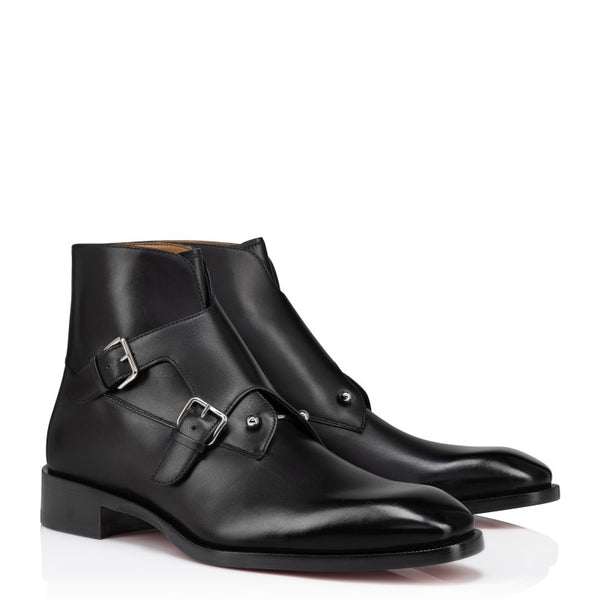 Double Monk Solid Leather High Ankle Boot